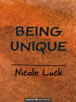 cover image of Being Unique